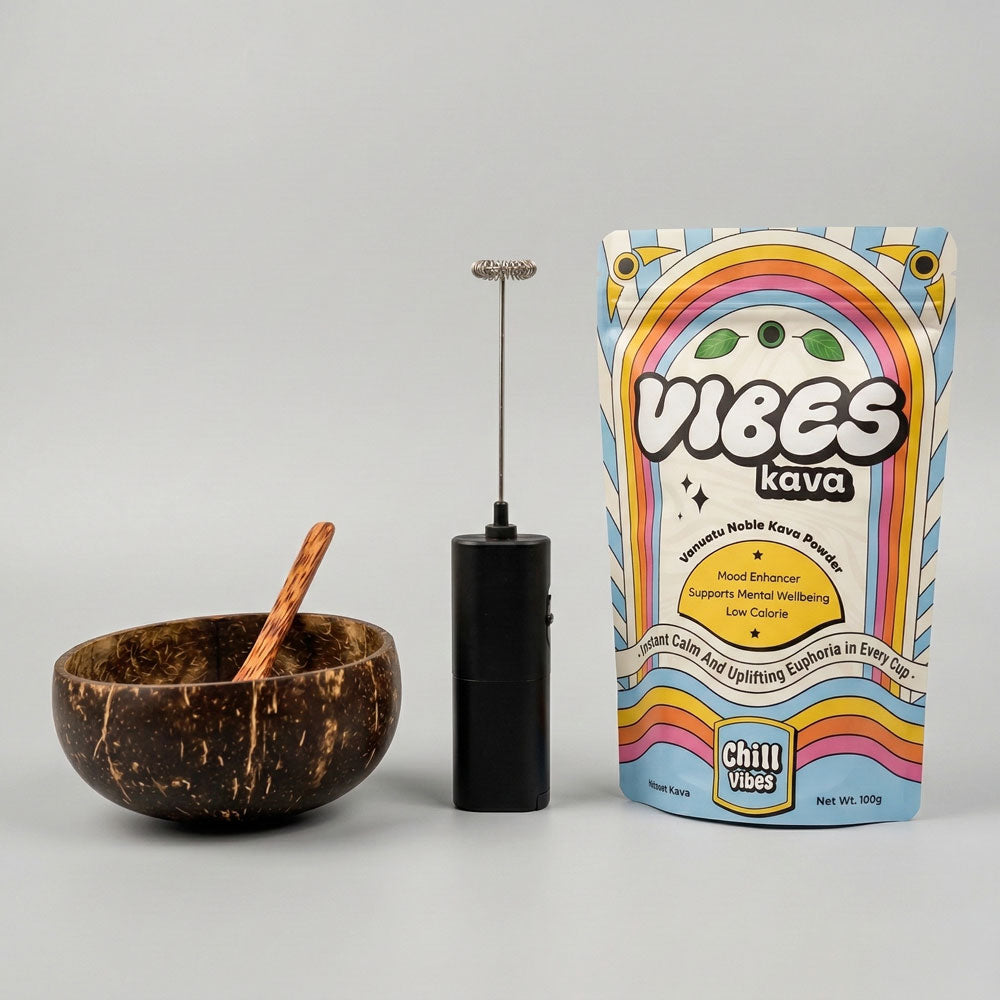 Vibes Instant Kava Starter Kit - Kava, Stirrer, Bowl